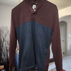 Sonoma Burgundy and Gray Pullover